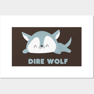 Kawaii Dire Wolf Posters and Art